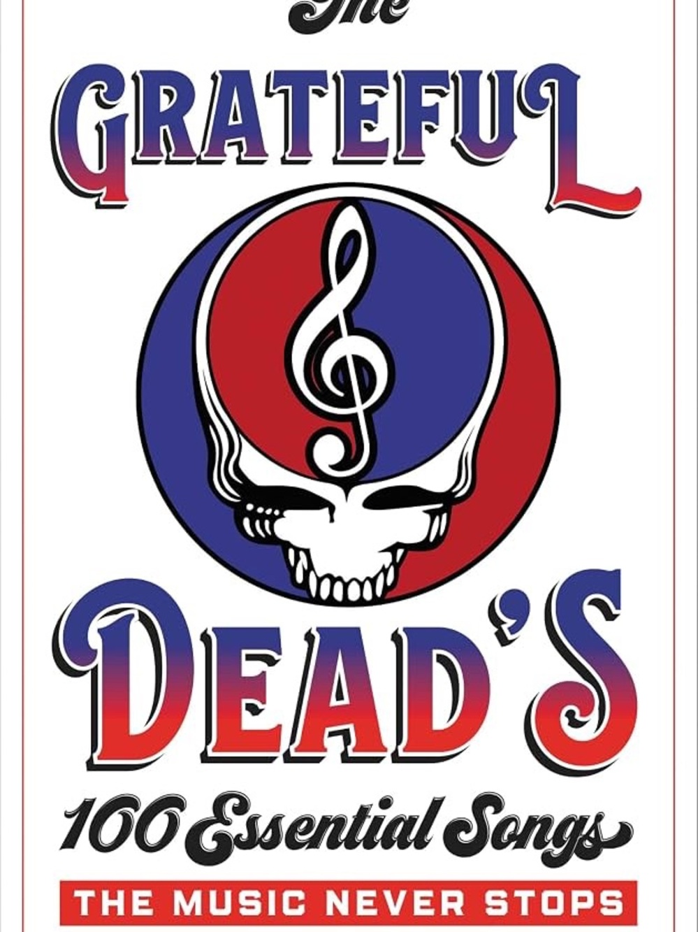 Grateful Dead Poster - Red & Blue Skull Treble Artwork